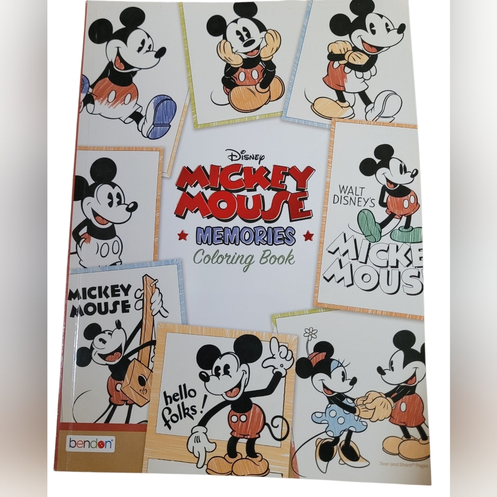 Disney Mickey Mouse Memories Adult Coloring Book Bendon 2018 Vintage